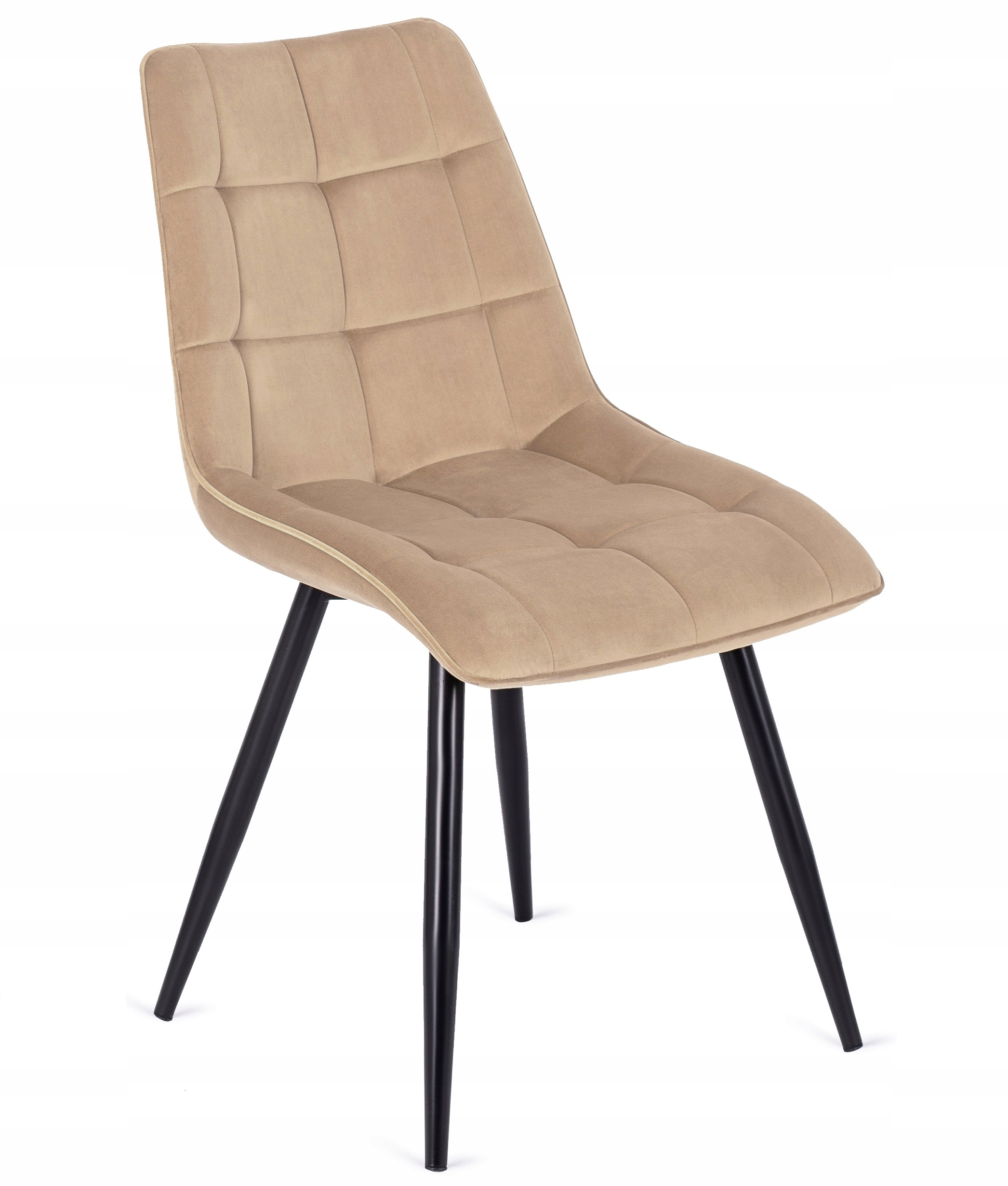 Béžová Velurová židle Velvet s čalouněním Loft pro obývací pokoj a jídelnu Rio