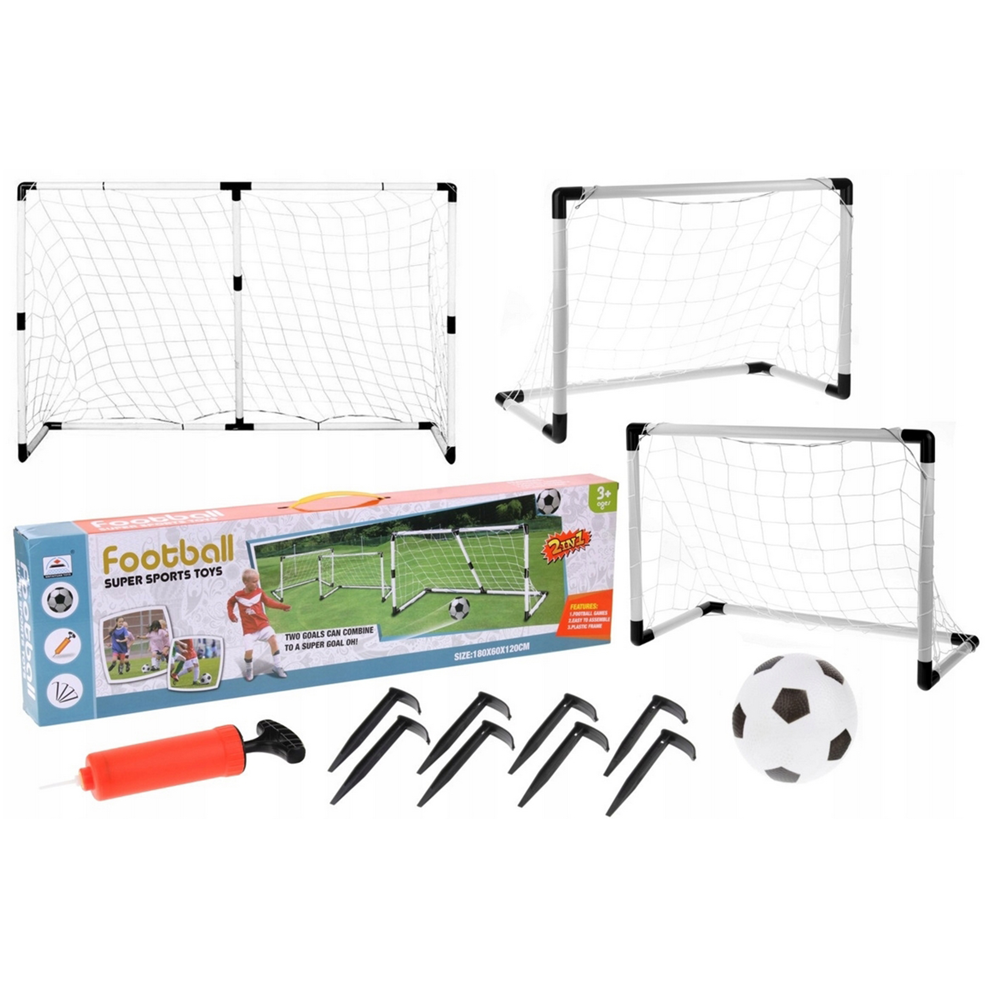 Шлюз Футбольная 180x120 Мяч, Насос 2 в 1