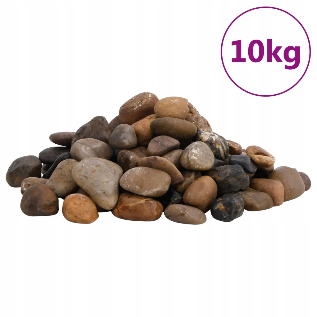 Levně vidaXL Leštěné kamínky, 10 kg, různobarevné, 2-5 cm