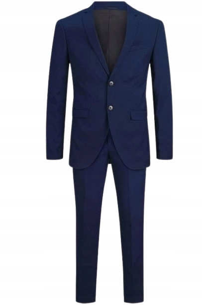 Jack & Jones Tmavě Modrý Slim Oblek S Klasickými Klopami 48 J9B