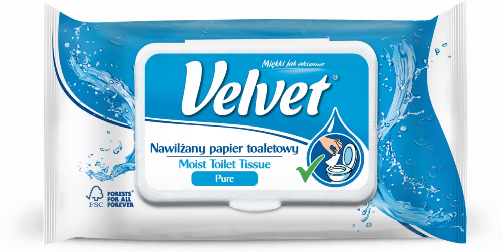 16x Velvet PURE nawilżany papier toaletowy karton Kod producenta 05901478002655