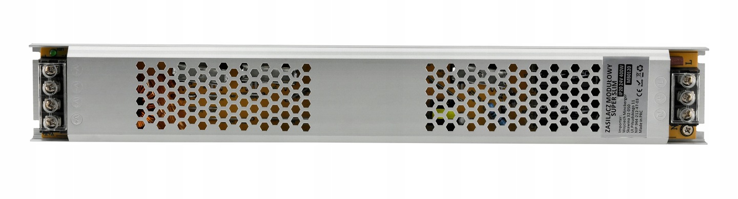 Zasilacz Led Slim 24V 400W 16,67A IP20 Montażowy Do Taśmy Led Bardzo Wąski