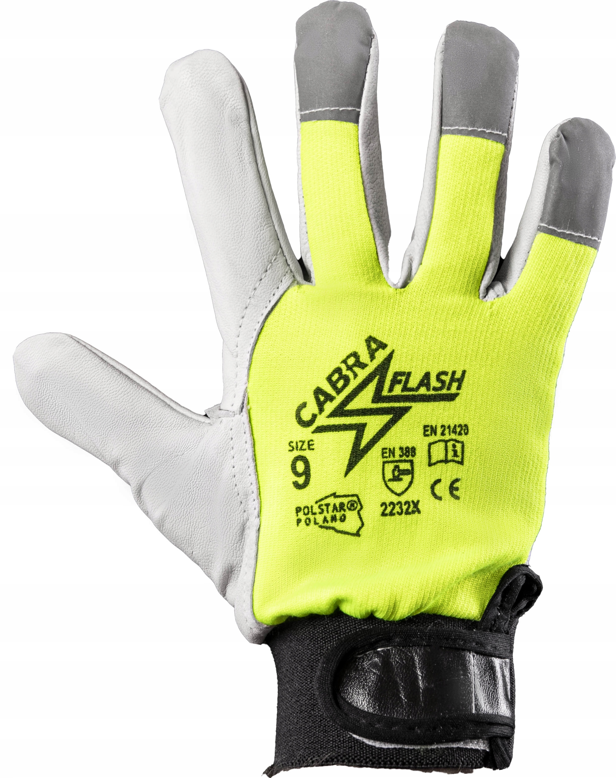 Rukavice z lico kůže Cabra Flash se suchým zipem 12 párů 10