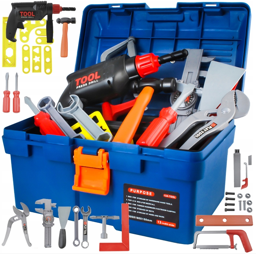 ZESTAW SKRZYNKA Z NARZĘDZIAMI DLA DZIECI WARSZTAT