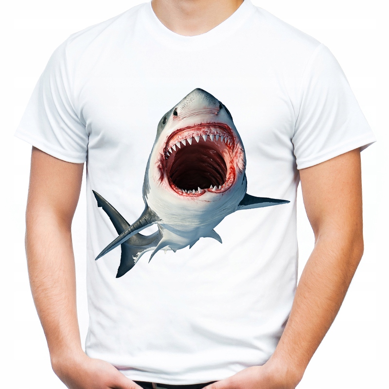 

Koszulka z rekinem rekin shark dla twardziela XL