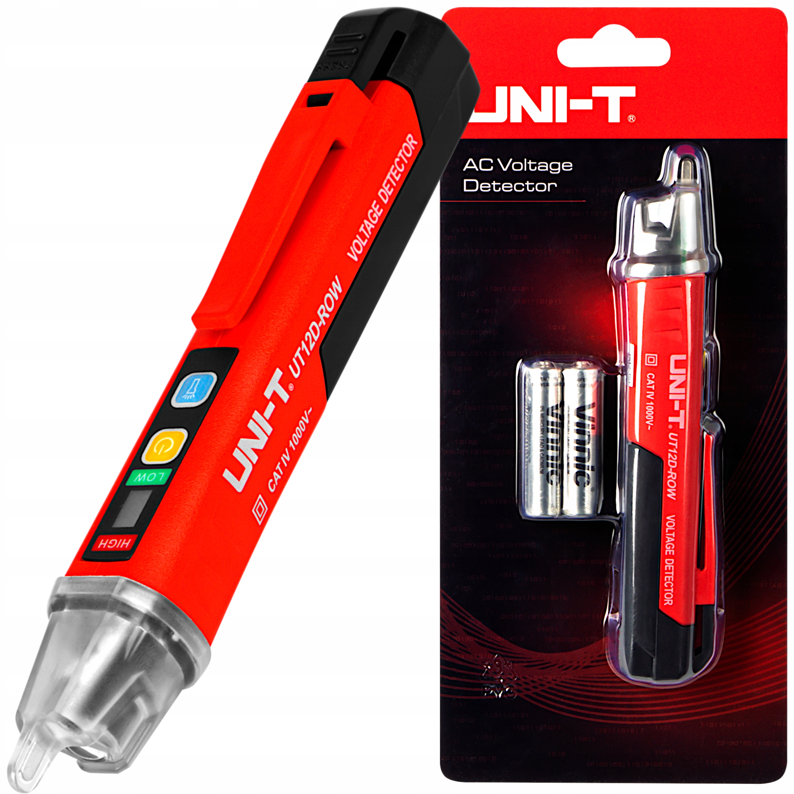 MIERNIK DETEKTOR WYKRYWACZ TESTER PRÓBNIK NAPIĘCIA UT12D 1000V PRÓBÓWKA LED