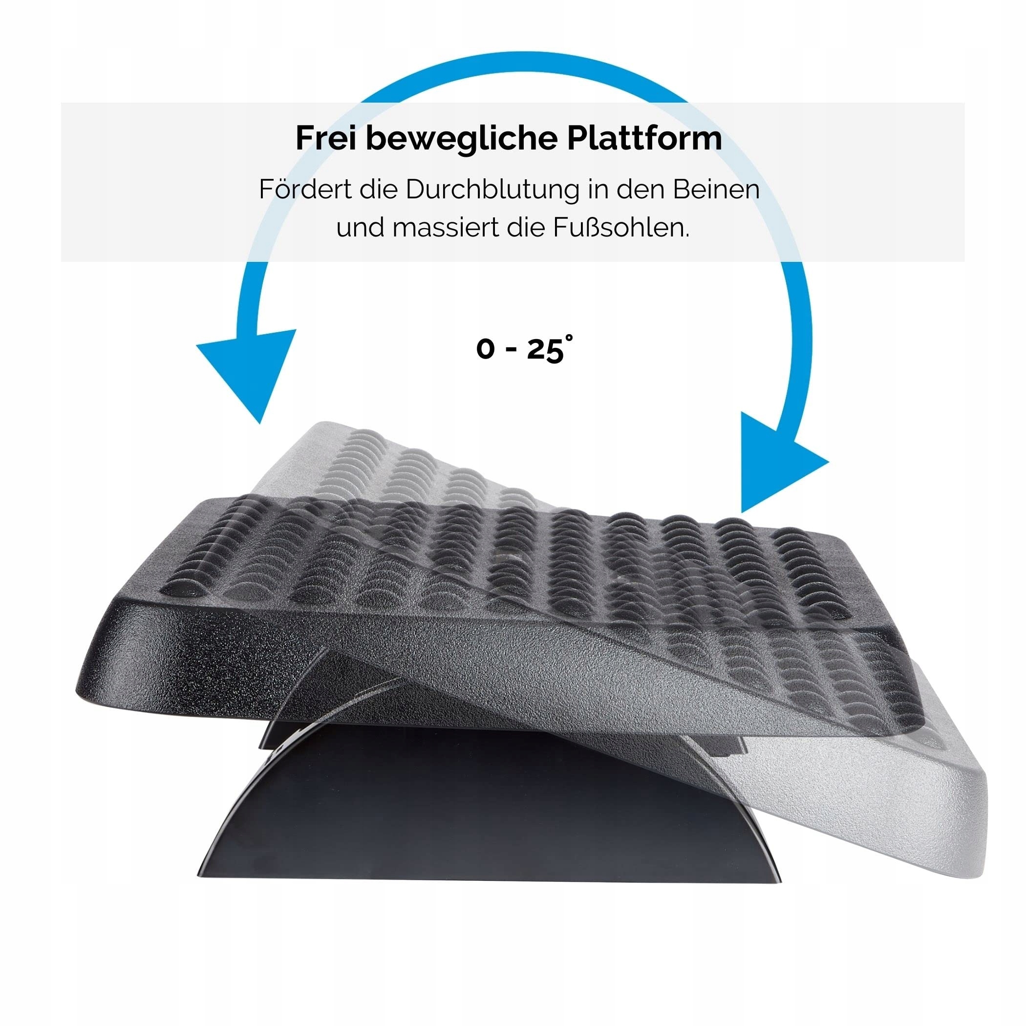 Footrest Regulowany Podnóżek Biurowy Masażer 2w1 — miniatura 3
