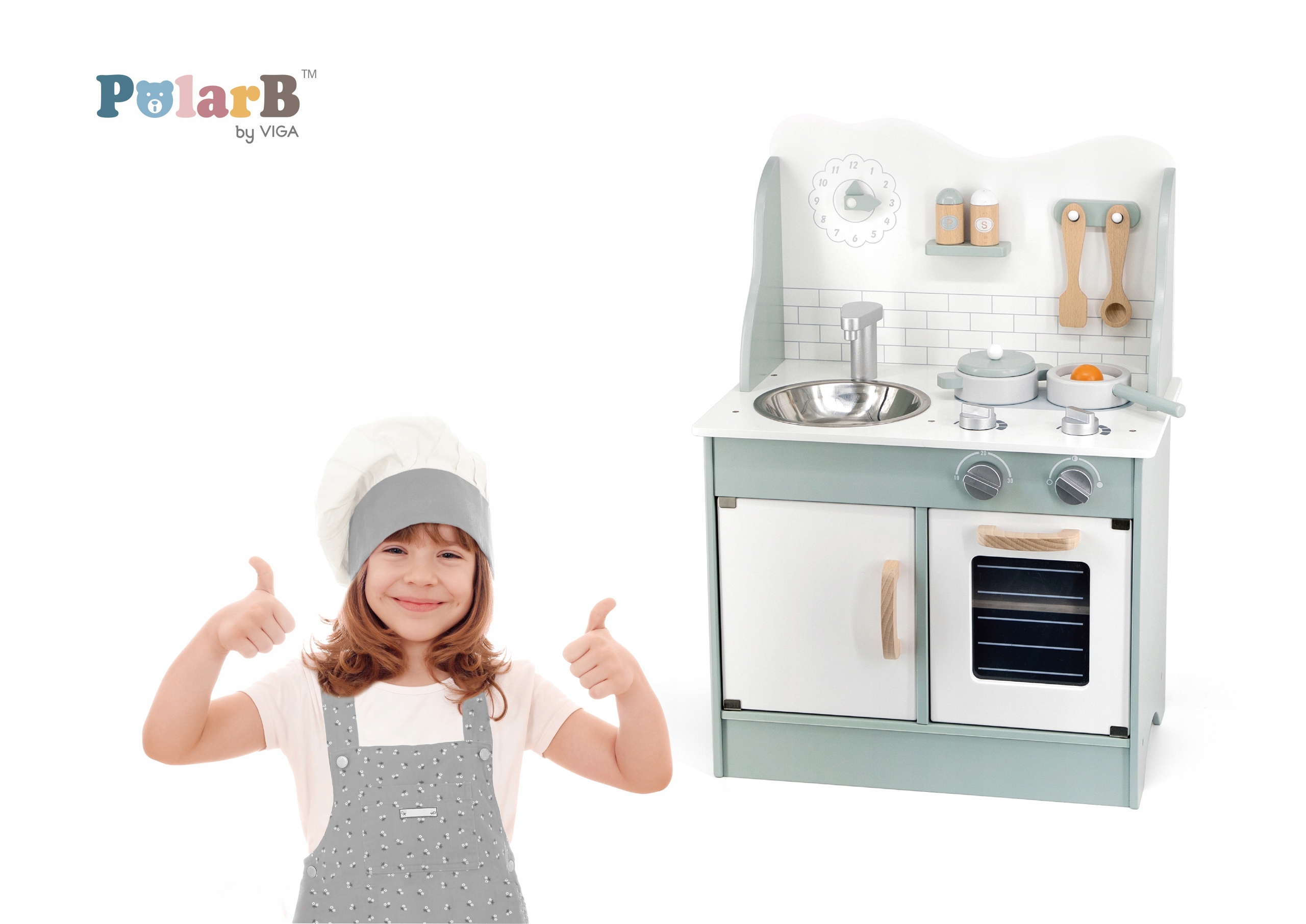 VIGA PolarB KUCHNIA DREWNIANA Z AKCESORIAMI ECO GREEN Bohater Inny