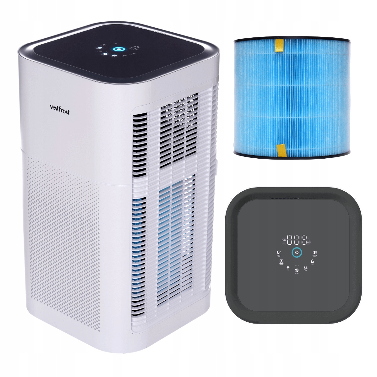 Vestfrost vpa1s70wh oczyszczacz, jonizator, wi-fi