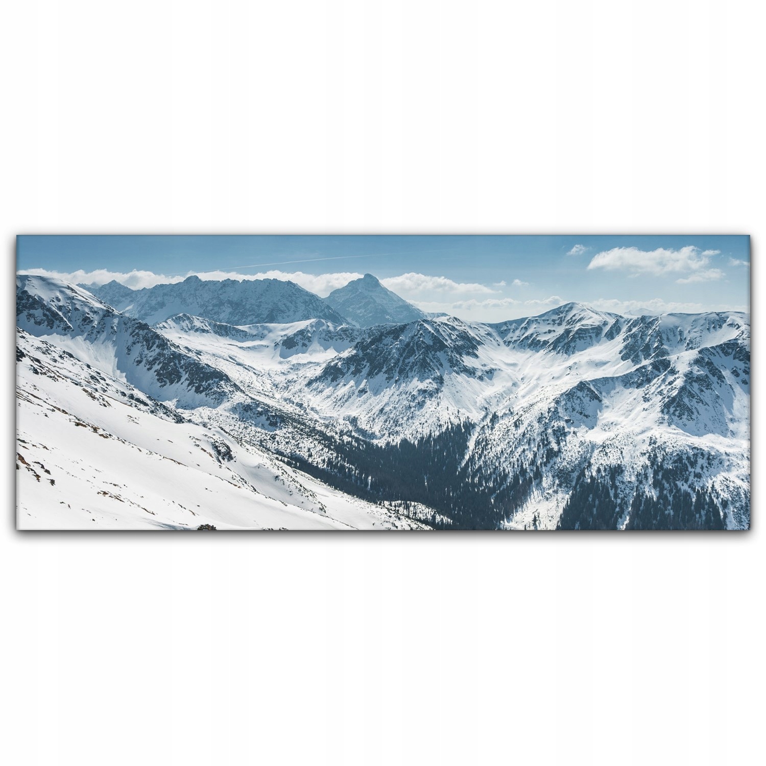 

Canvas na ramie ścienny 125x50 Zima Krajobraz Góry