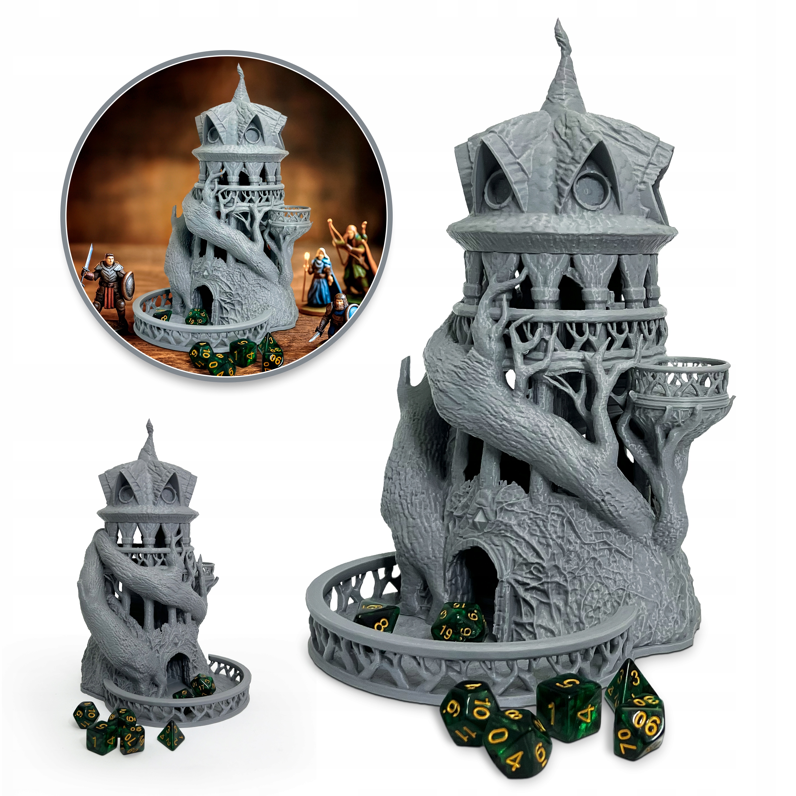 Wieża do kości DRUID Dice Tower DND RPG prezent