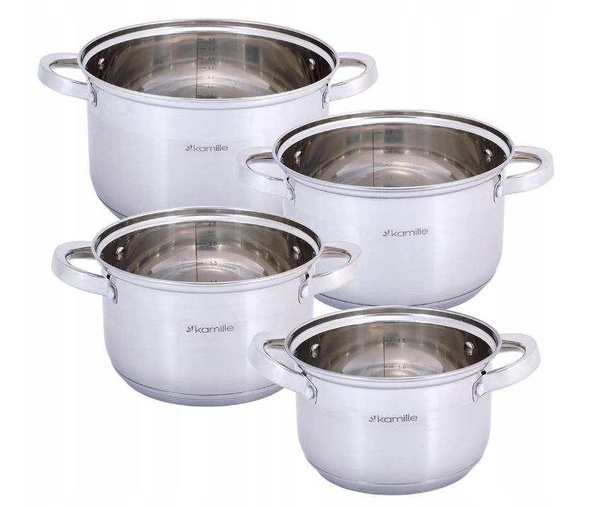 KOMPLET GARNKÓW 8 EL SZKLANE POKRYWY INDUKCJA STAL Kod producenta KM5636S