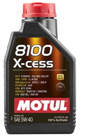 

Olej Motul 5W40 8100 X-cess 1L