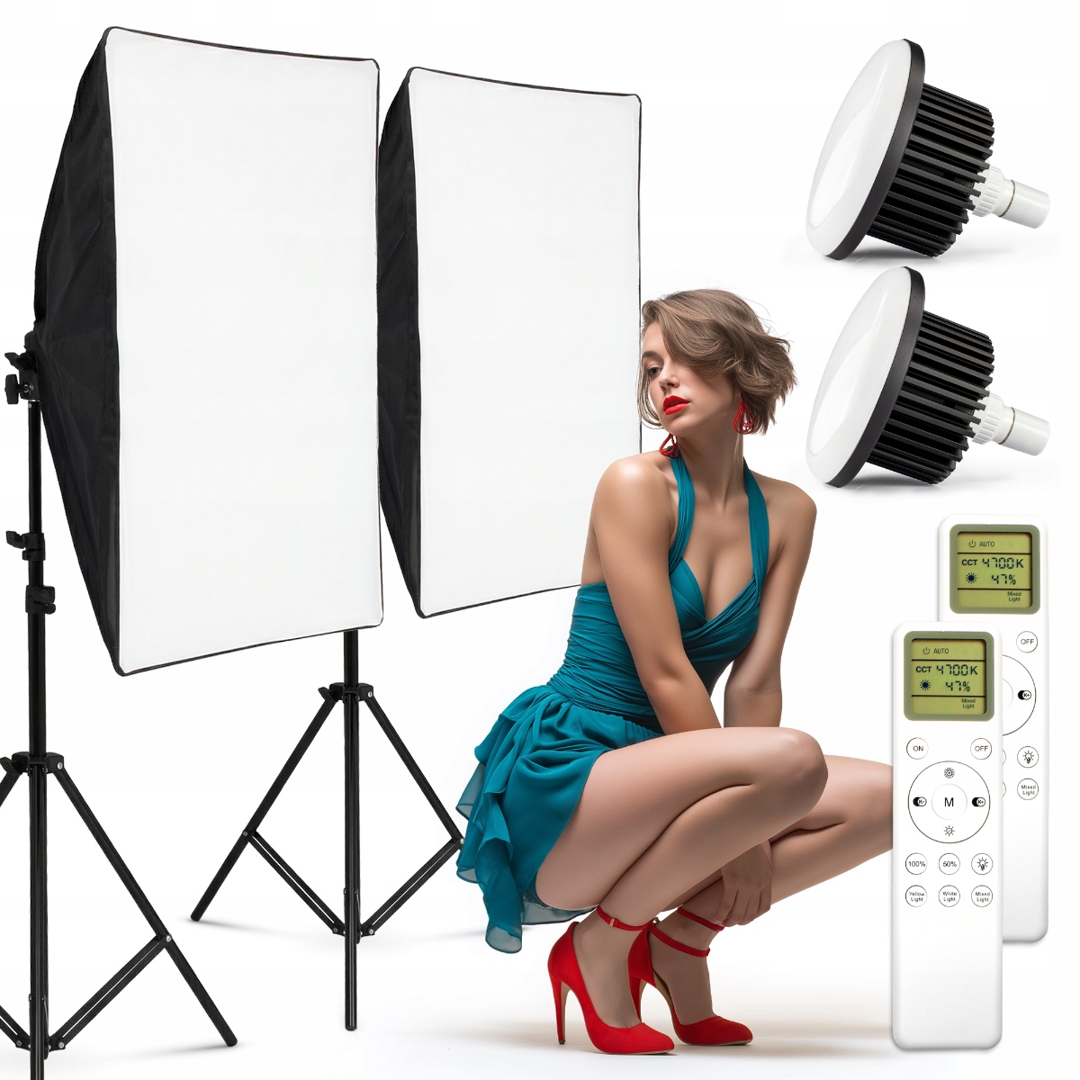 2 x Osvětlovací Lampa 50X70 200W Led Pilot