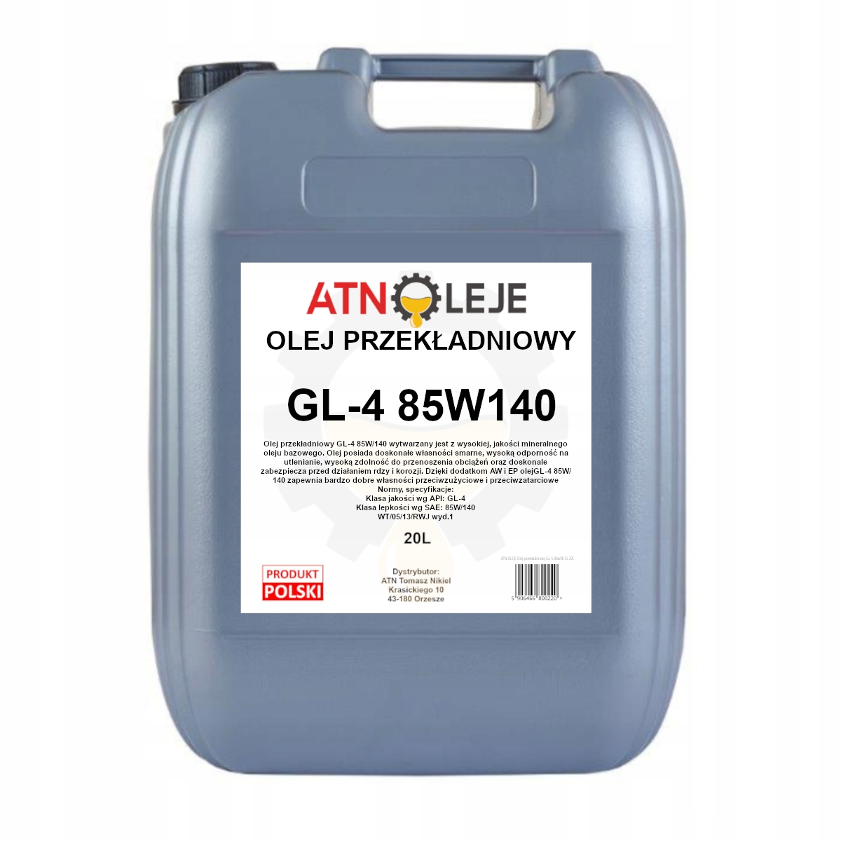 Olej Przekładniowy GL-4 85W140 20L