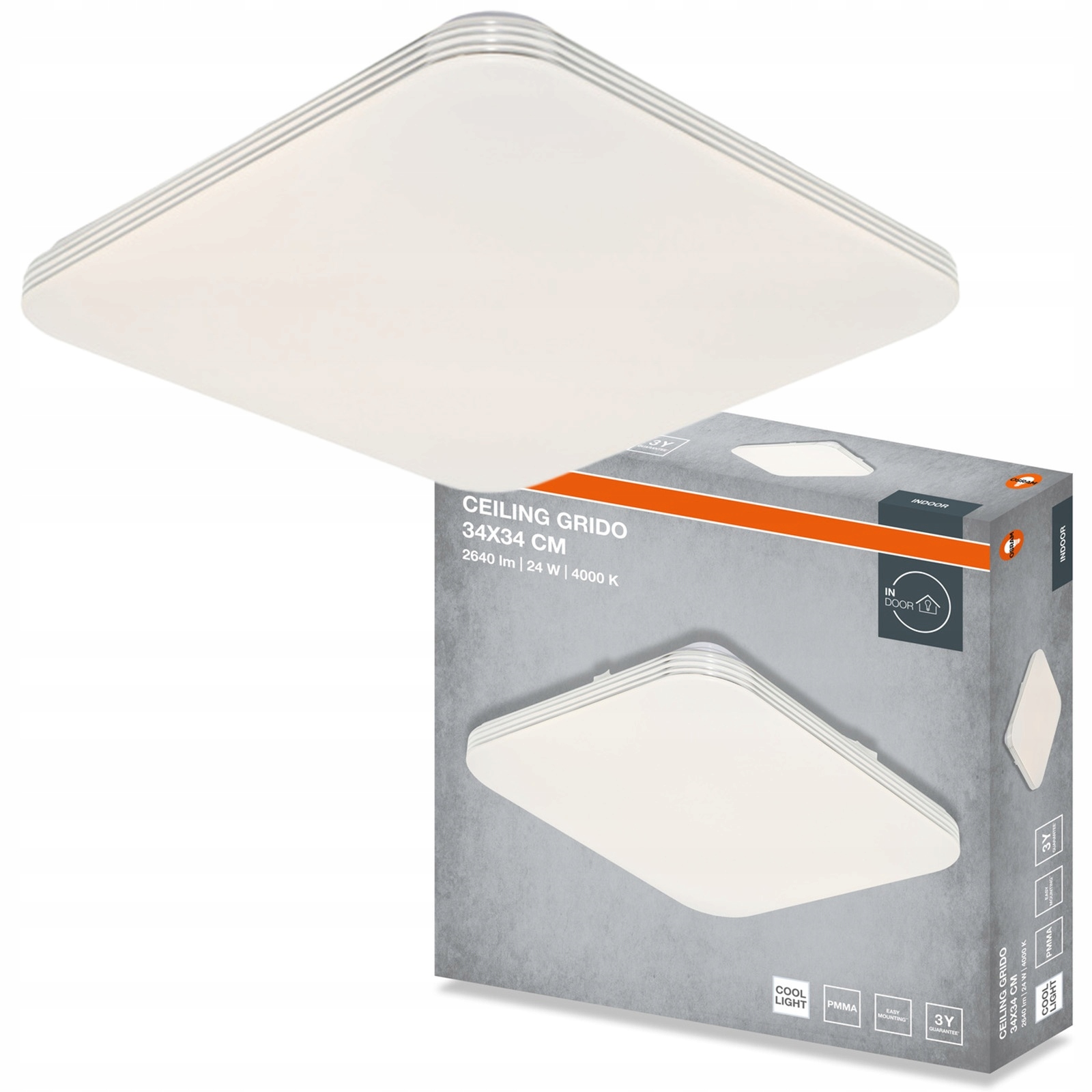 Stropní Svítidlo Led Stropní Svítidlo Nástěnné svítidlo Panel 24W 1680lm 4000K Osram