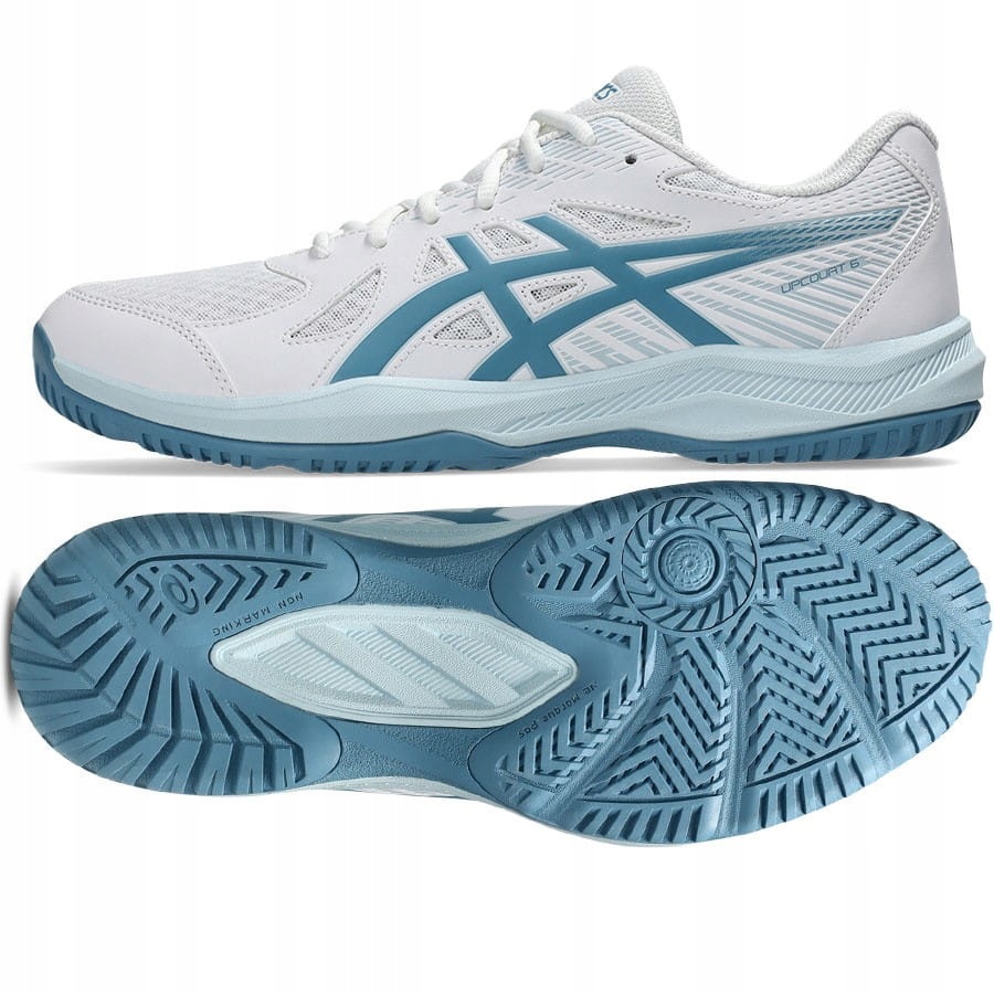 Buty Asics Upcourt 6 1071A104 105 46, Biały 46, Biały