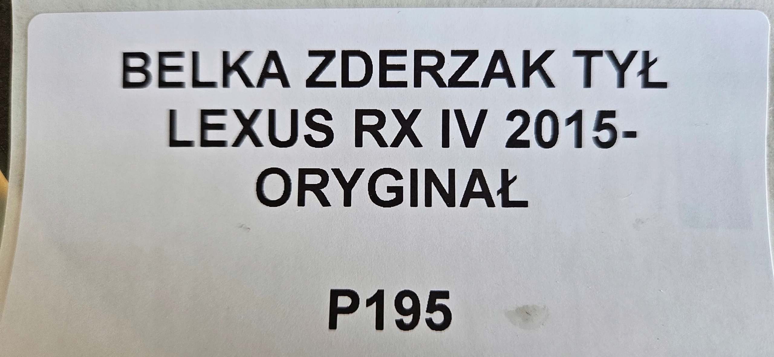 bumper support rear part LEXUS RX IV 2015- original