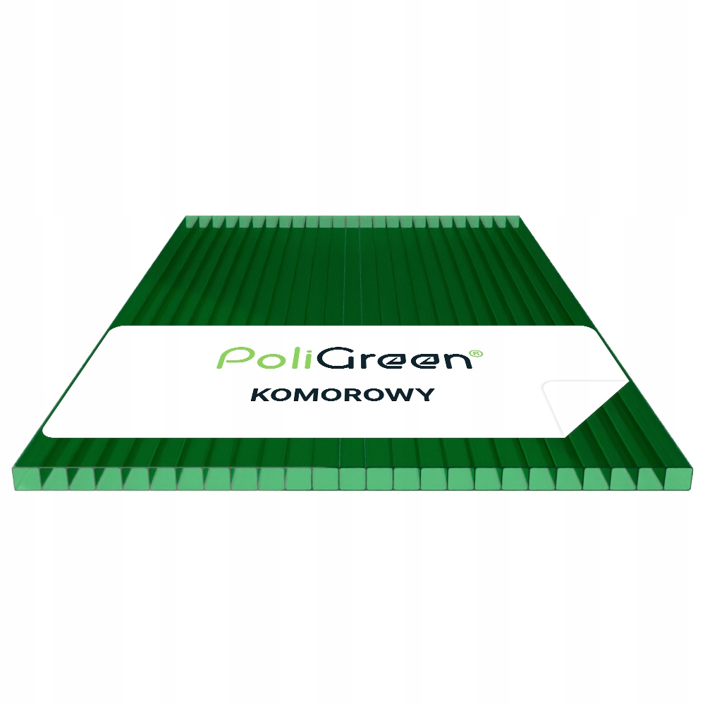 Komorový polykarbonát 4000x1050, zelený 6 mm na míru