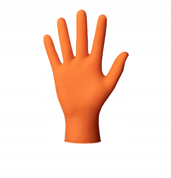 Rękawice nitrylowe POWERGRIP IDEALL GRIP Orange L Rodzaj nitrylowe