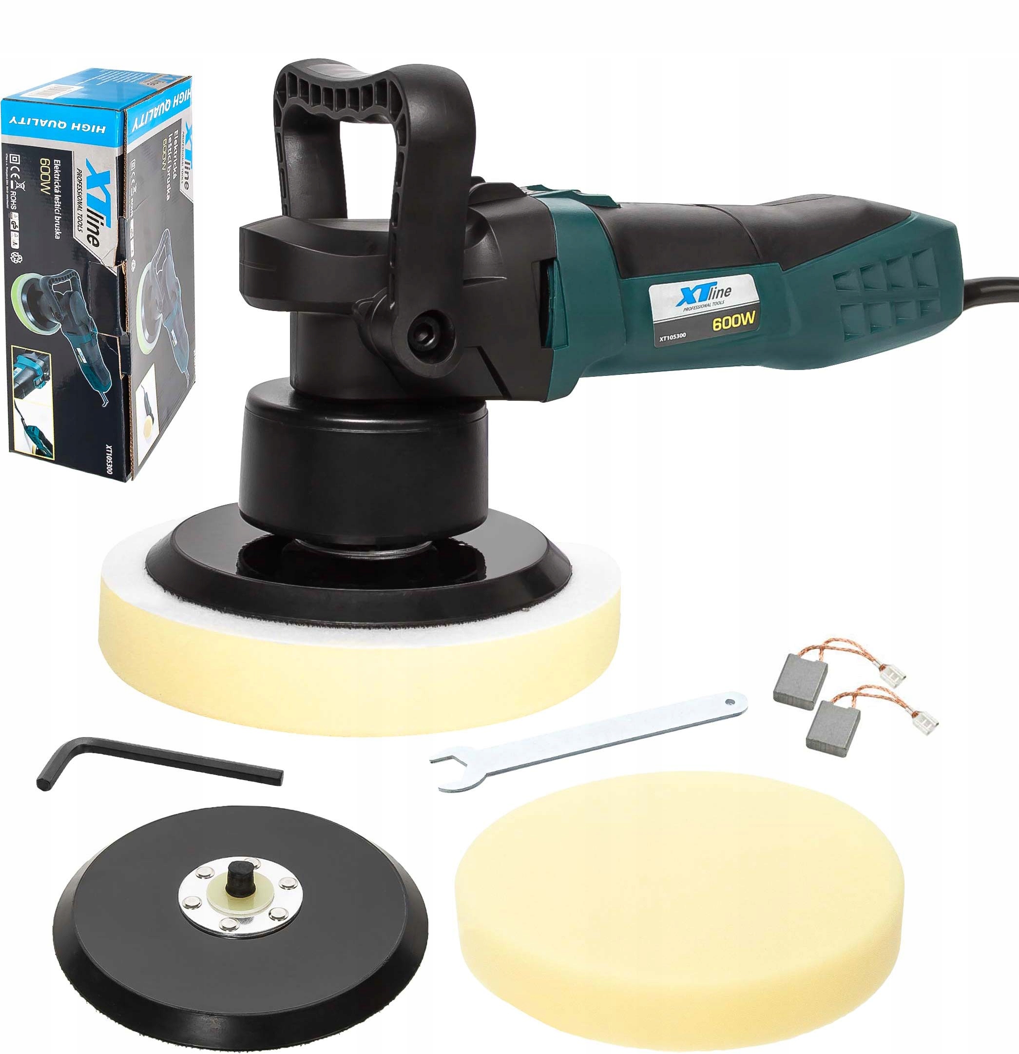 XTline Polerka Samochodowa Regulacją 600W + Gąbka