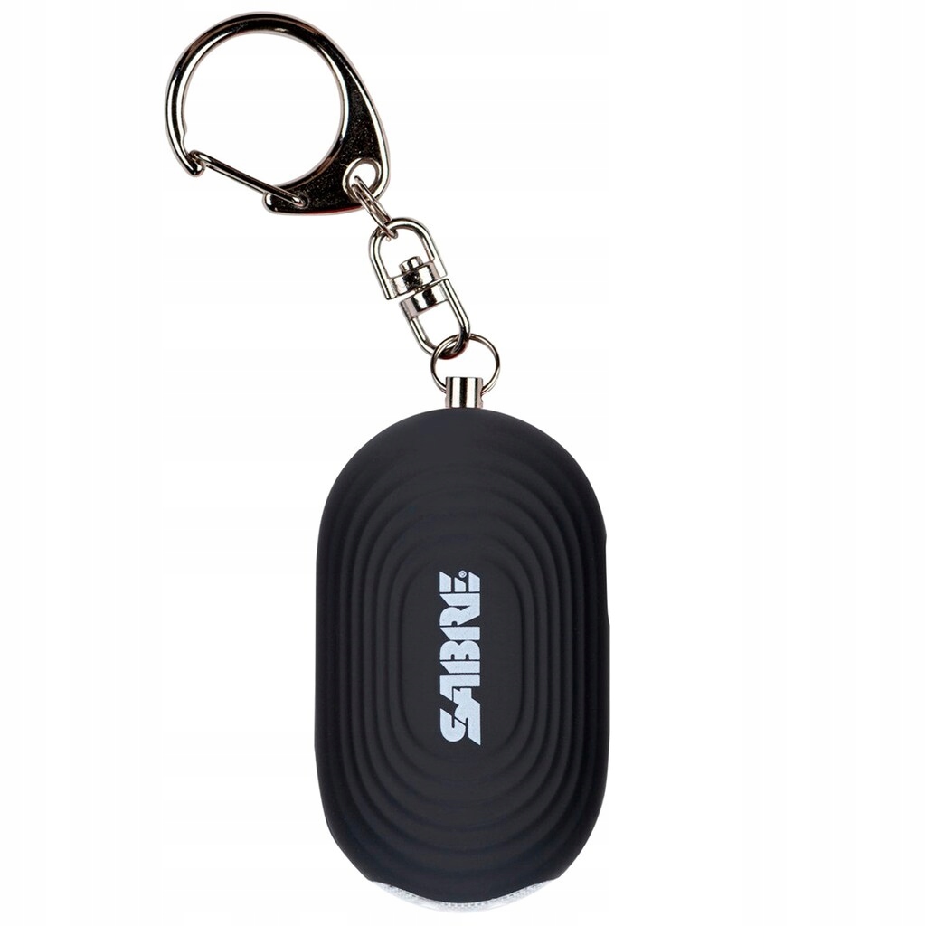 Alarm osobisty samoobrona brelok dioda Sabre Red Led Light Snap Hook Black