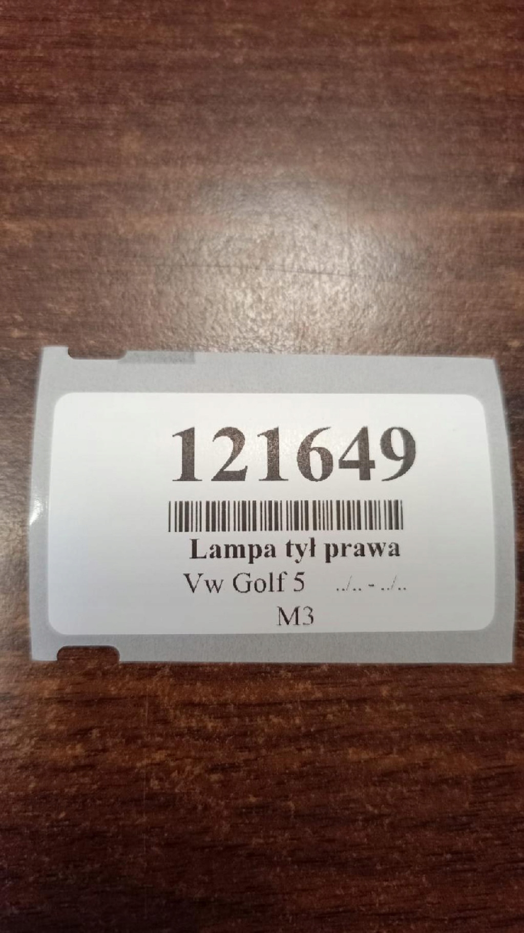 VW GOLF V Licht rechts heck für die Heckklappe