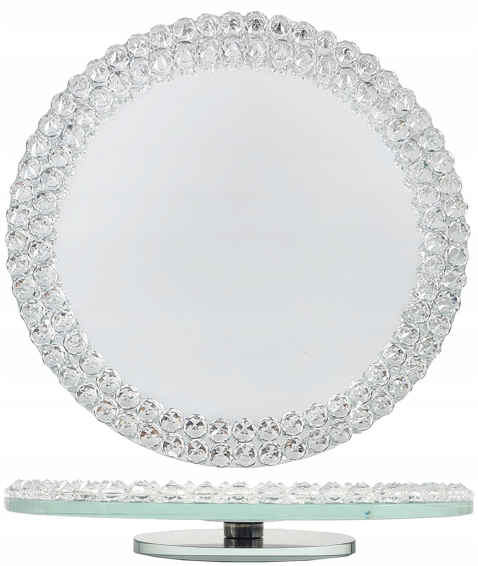 OBROTOWA PATERA LUSTRZANA Z KRYSZTAŁAMI GLAMOUR