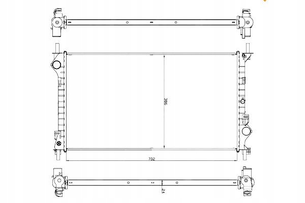 NRF CHŁODNICA WODY FORD TOURNEO CONNECT 1.8 TDCI /