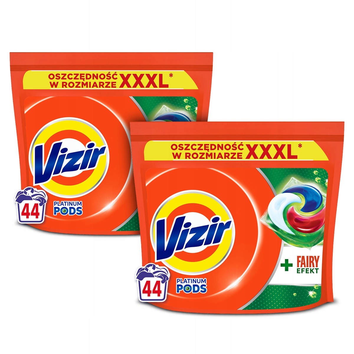 Zestaw Vizir Fairy Effect Pods Kapsułki do prania tkanin, 44 prań x2