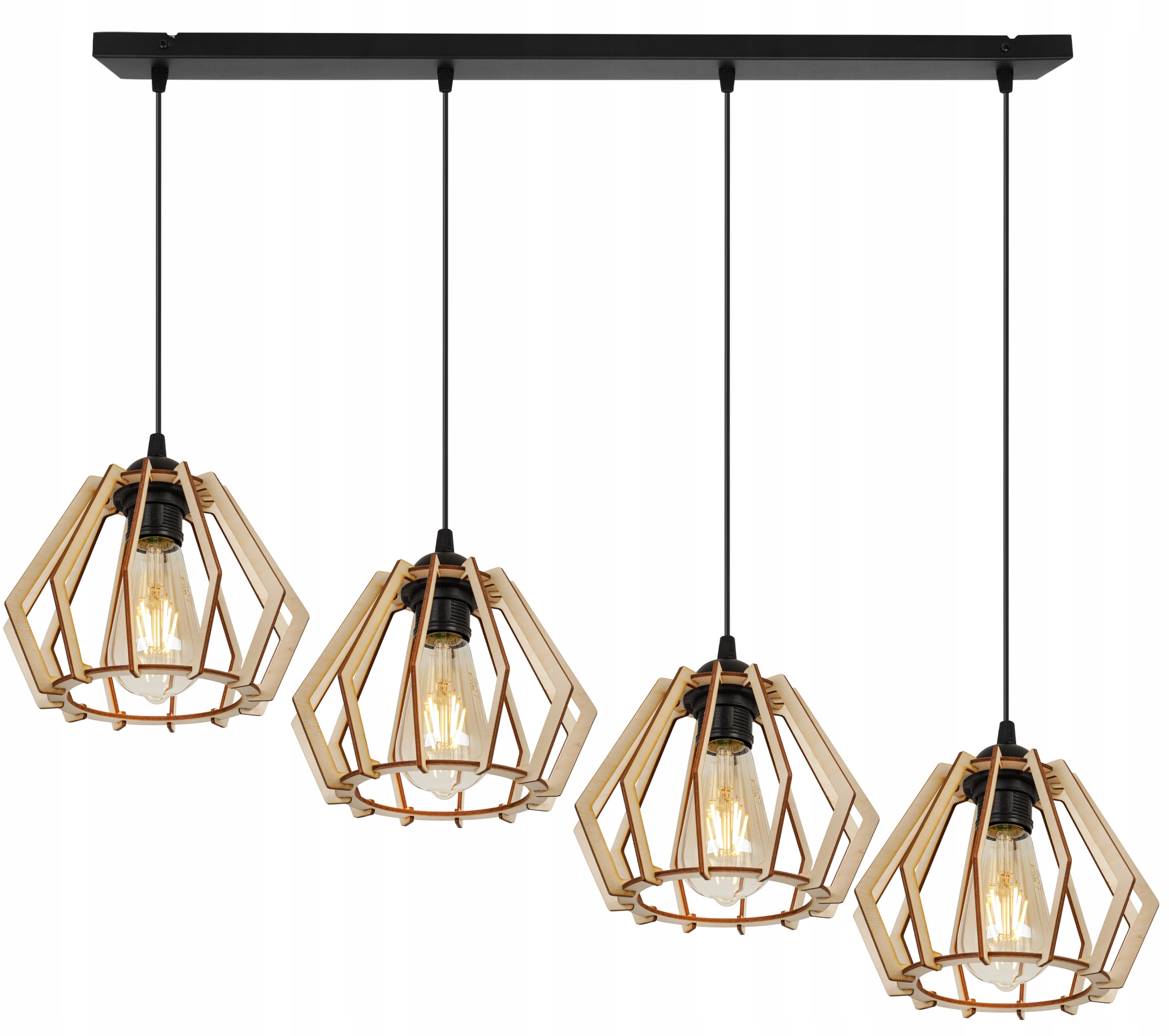 Stropná Závesná Lampa Luster Drevená Moderná Boho Do Jedálne