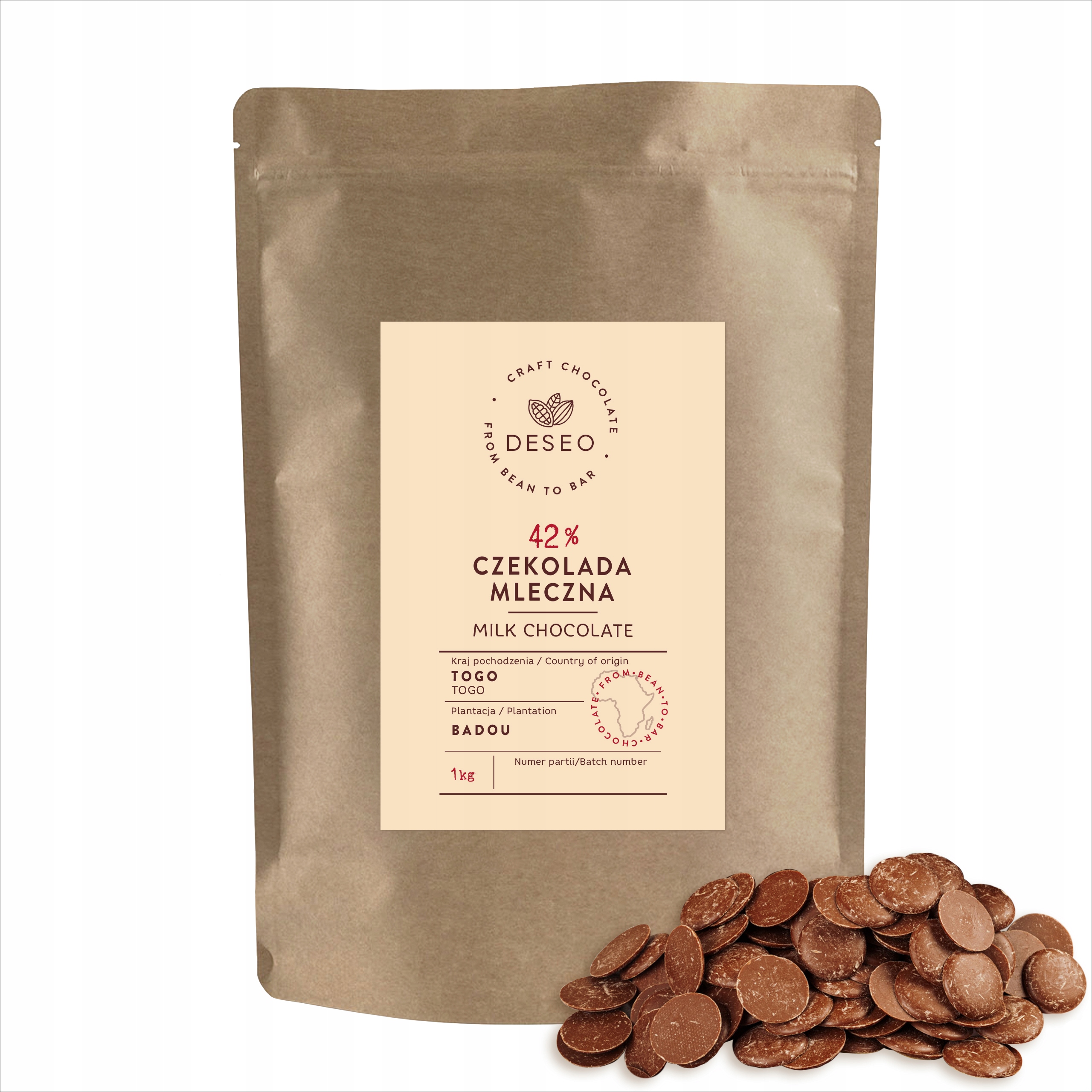 Levně Deseo Togo Mléčná Čokoláda 42% Čokoláda Do Fondue 1000G