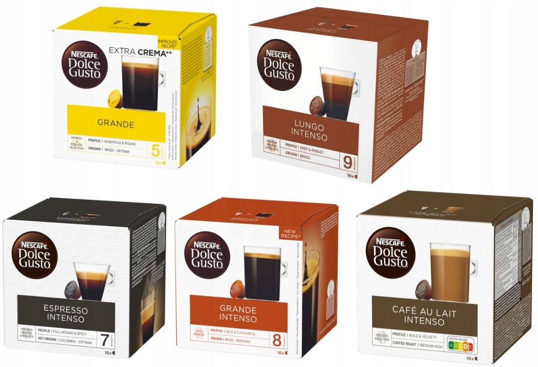 Zestaw Kapsułek do Dolce Gusto Nescafe MIX 80 sztuk 5x16