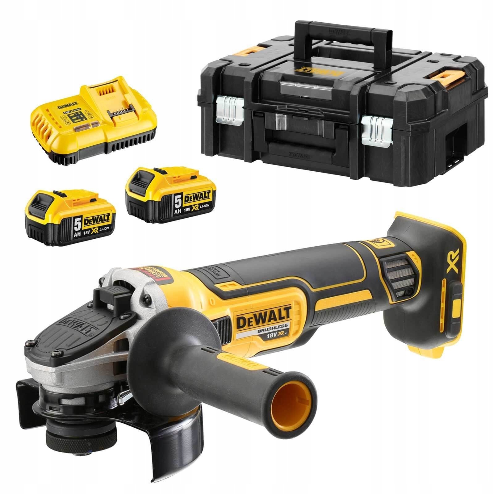 Akumulatorowa Szlifierka Kątowa 125 mm 18V 2x5Ah DeWalt