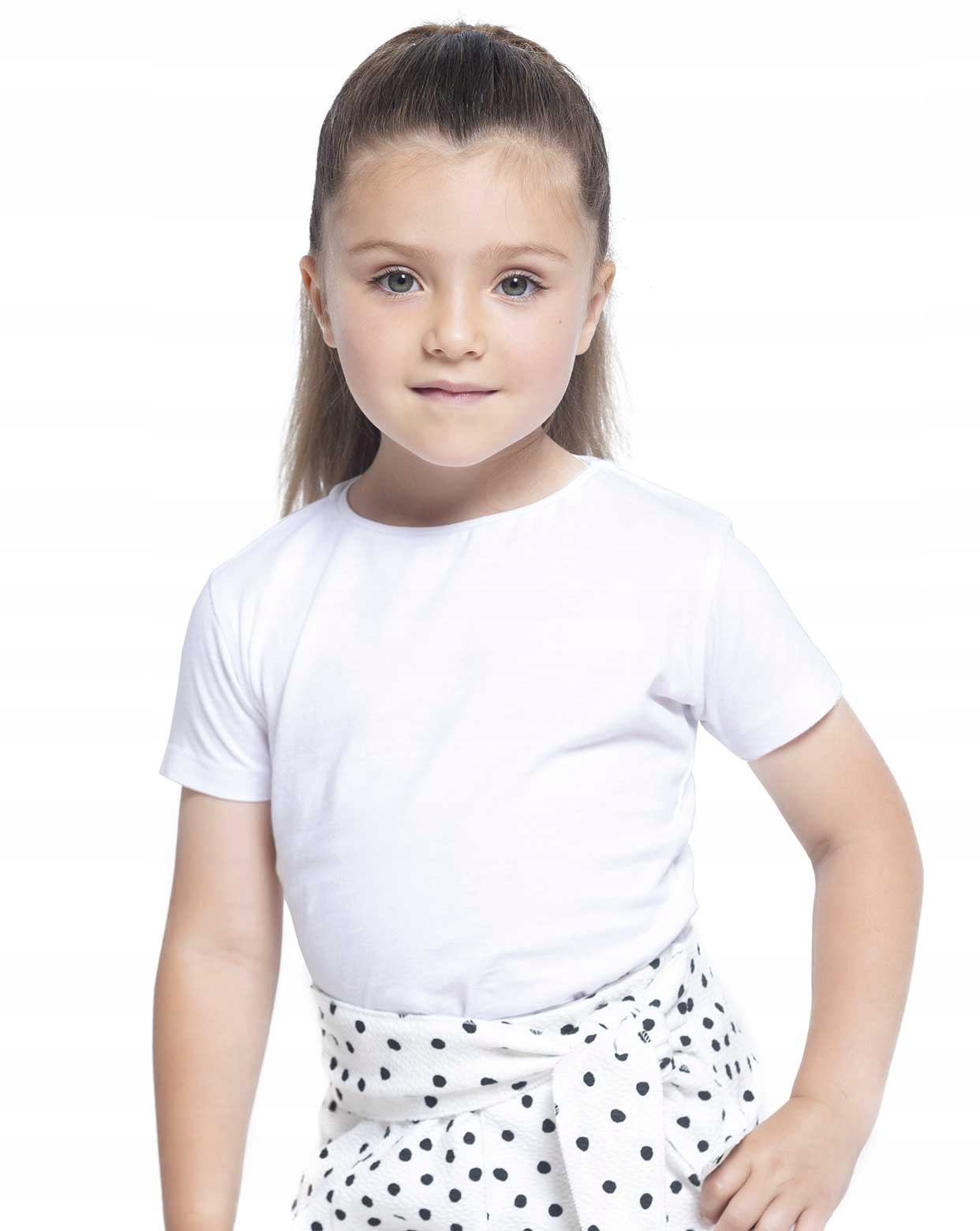 

Koszulka Dziecięca Gładka Biała Wf 100% Bawełna