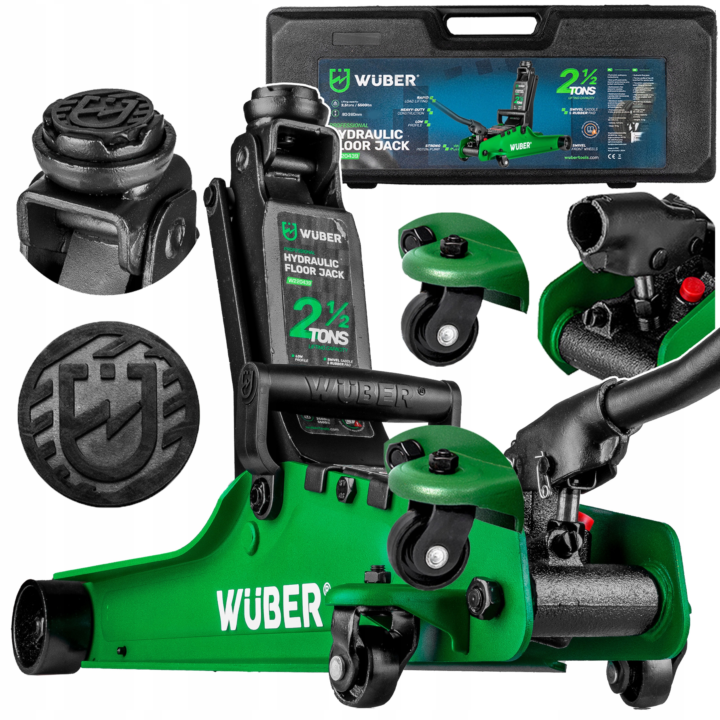 Hever Do Auta Žába Nízkoprofilový Hydraulický Zvedák 2,5T 80-360