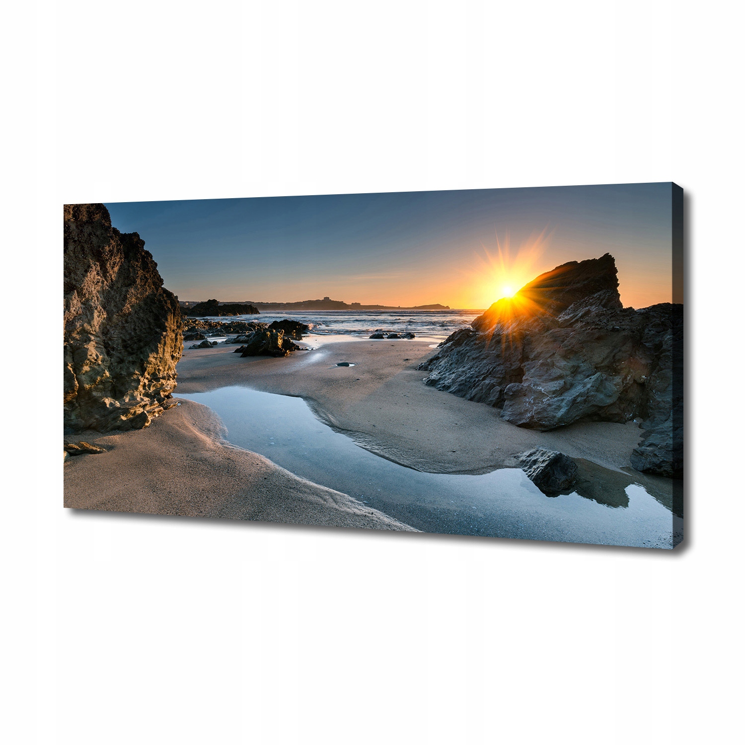 

Foto obraz na płótnie Skały na plaży 140x70 cm