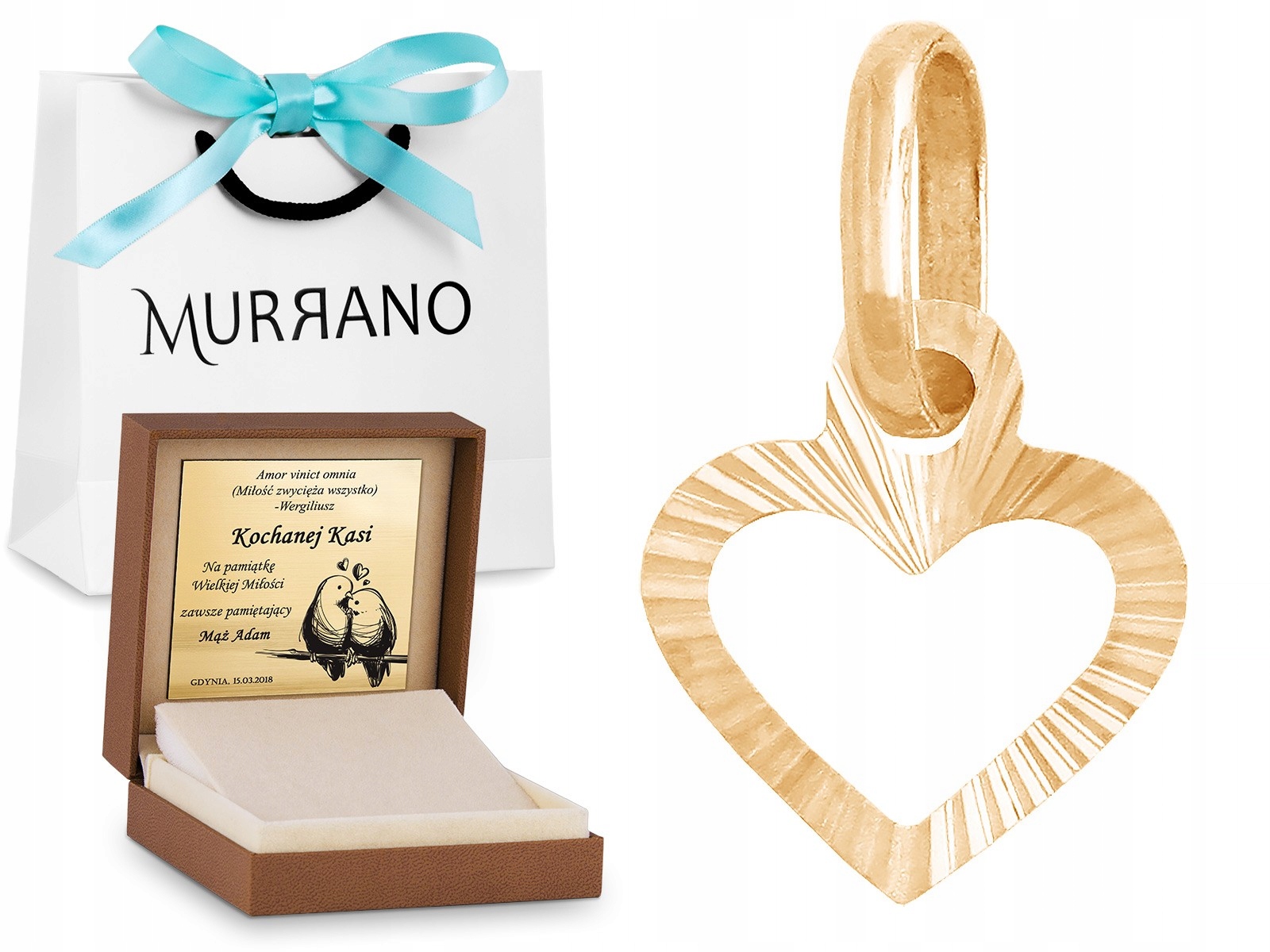 

Złota Zawieszka 585 Serduszko Serduszka Prezent