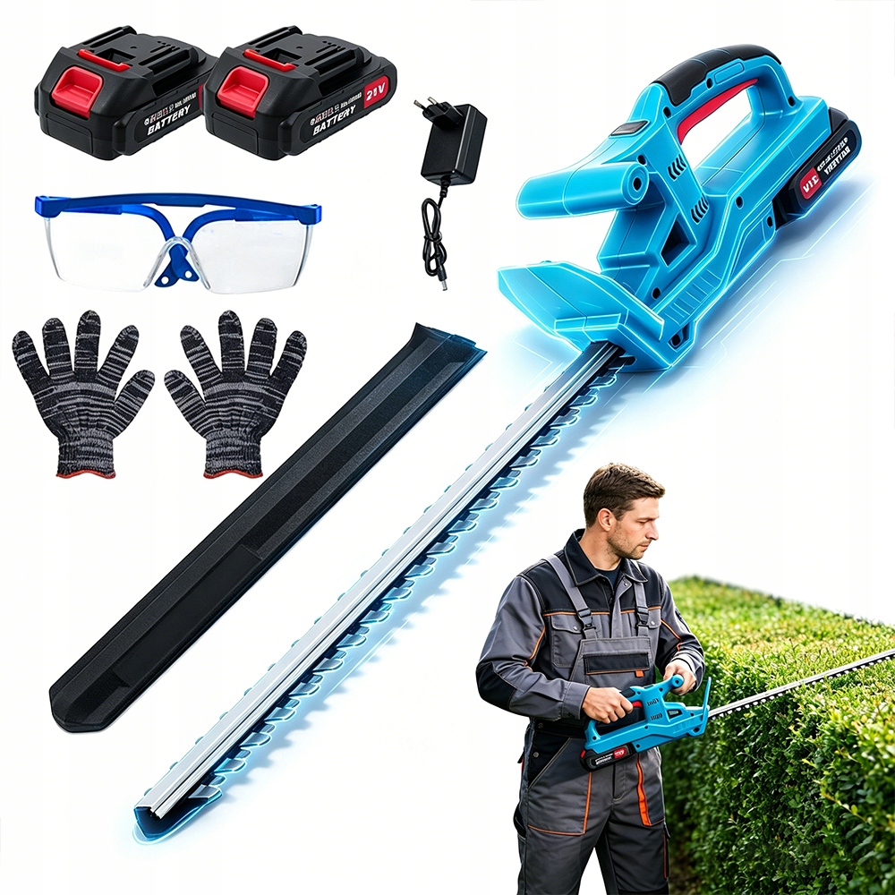 Elektrické Nůžky Na Živý Plot 50 CM 21 V S Otočnou Rukojetí