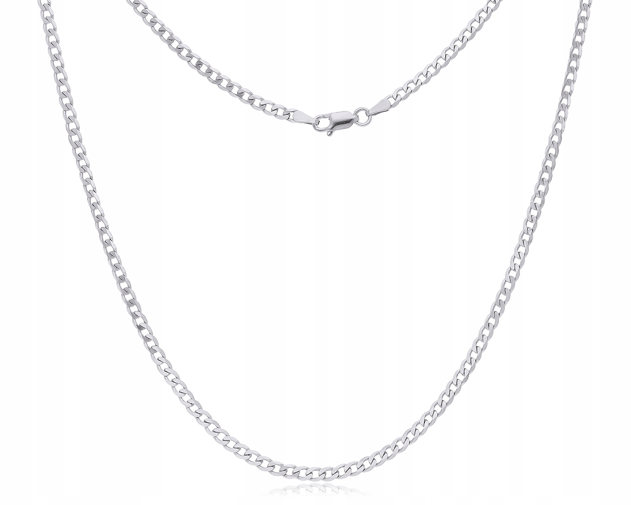 Pánský Stříbrný Řetízek , Stříbro Vazba „pancr“ masivní rhodium ryzosti 925 , délka 60 cm