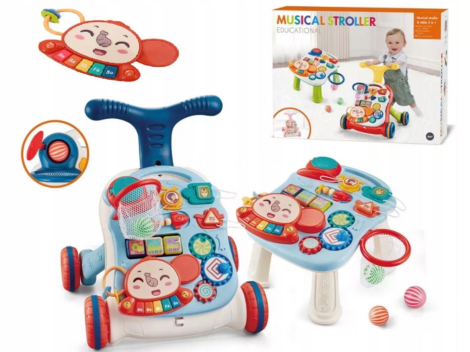 

Pchacz Chodzik Interaktywny Stolik Edukacyjny 2w1