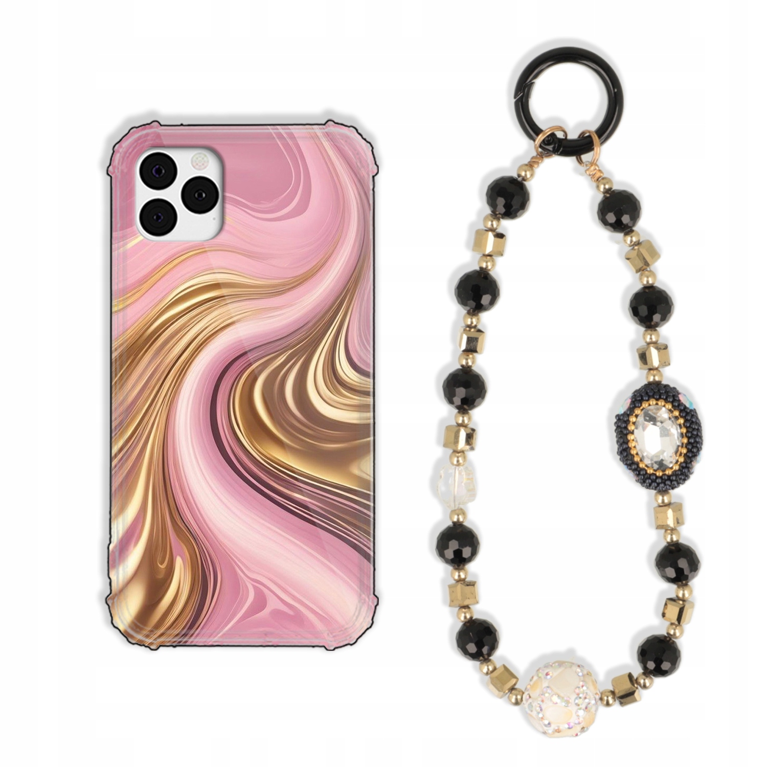 Puzdro Na Iphone 11 Pro Case Antishock Zirkóny Čierno Zlaté|odolné|pevné