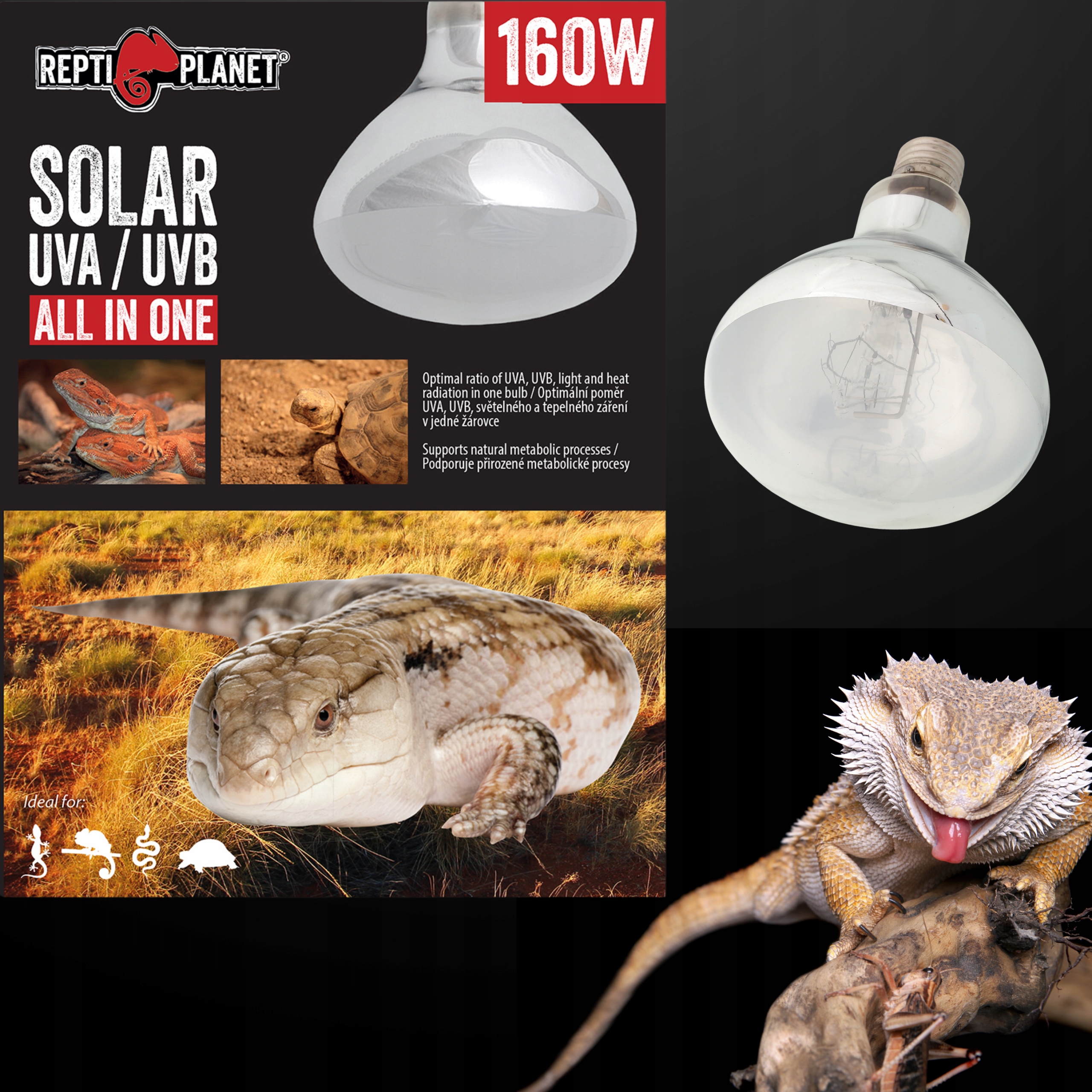 Żarówka Solar Uva Uvb 160W All In One