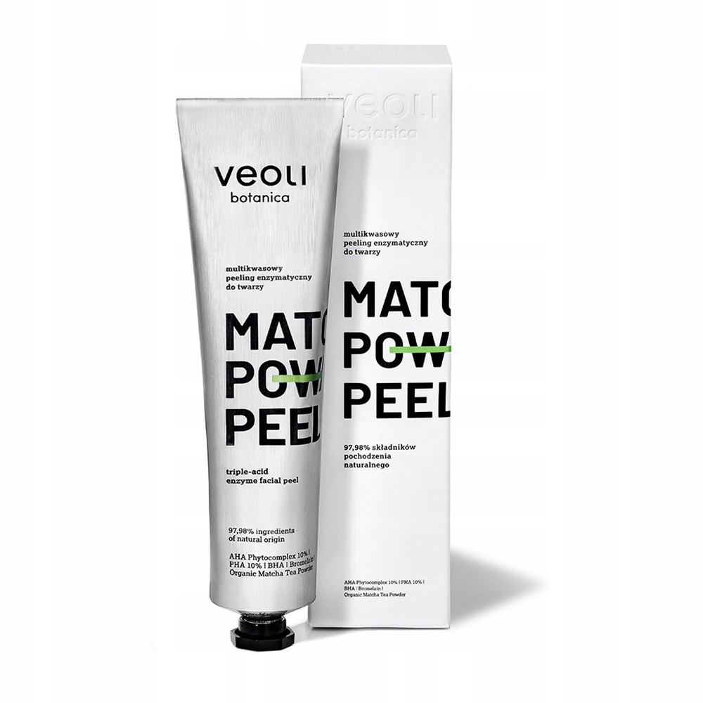 Veoli Botanica Matcha Power Peel Enzymatický peeling s Aha kyselinami 75 Ml