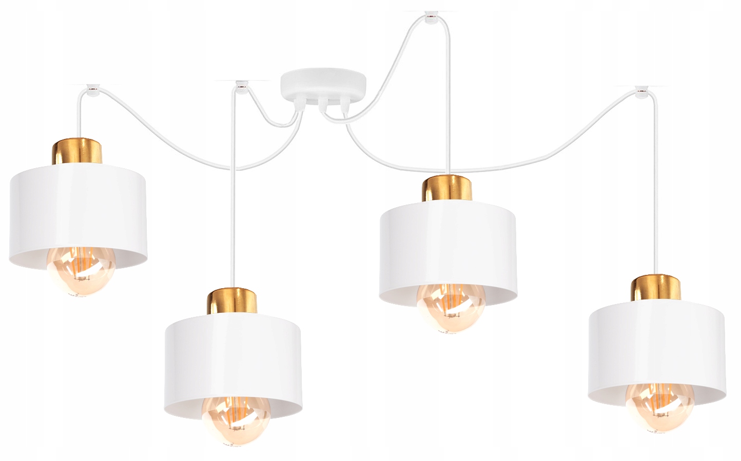 Závěsná stropní lampa Loft 4 Pavouk lustr bílá stropní lampa do obývacího pokoje
