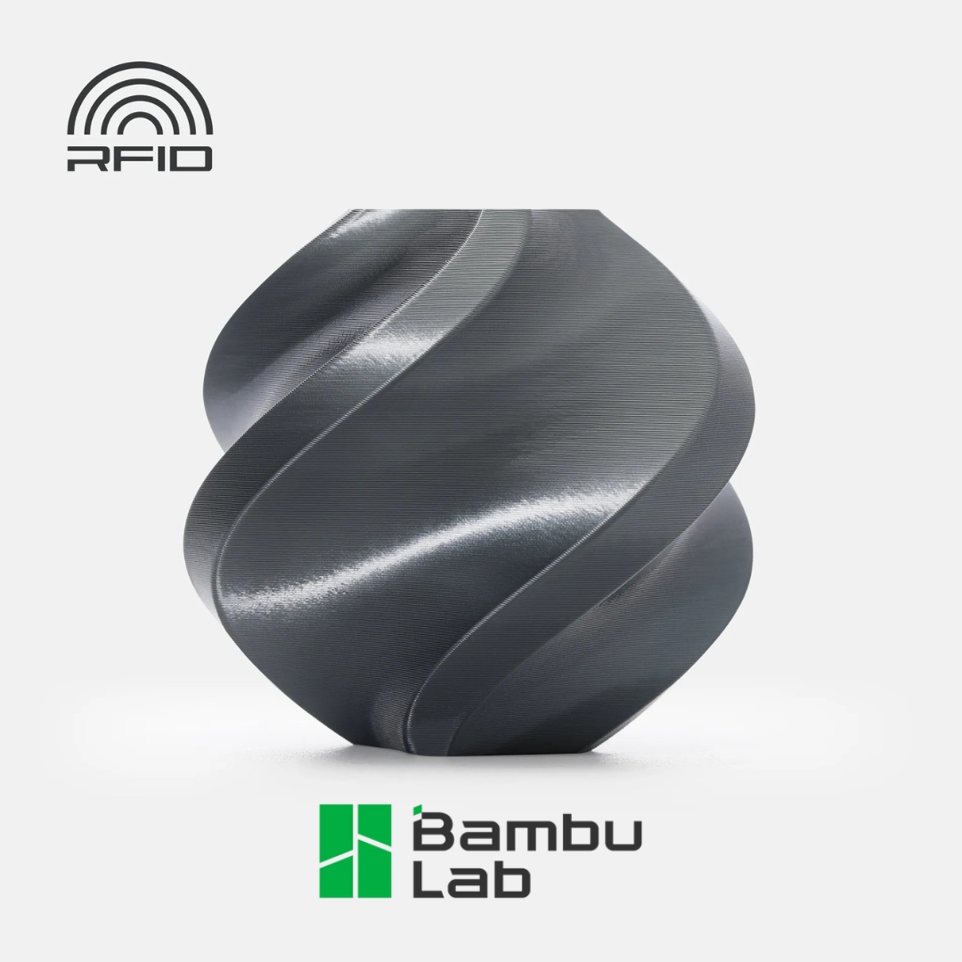 Filament Bambu Lab PLA Silk+ 1,75mm 1kg - z wielorazową szpulą - Titan Gray