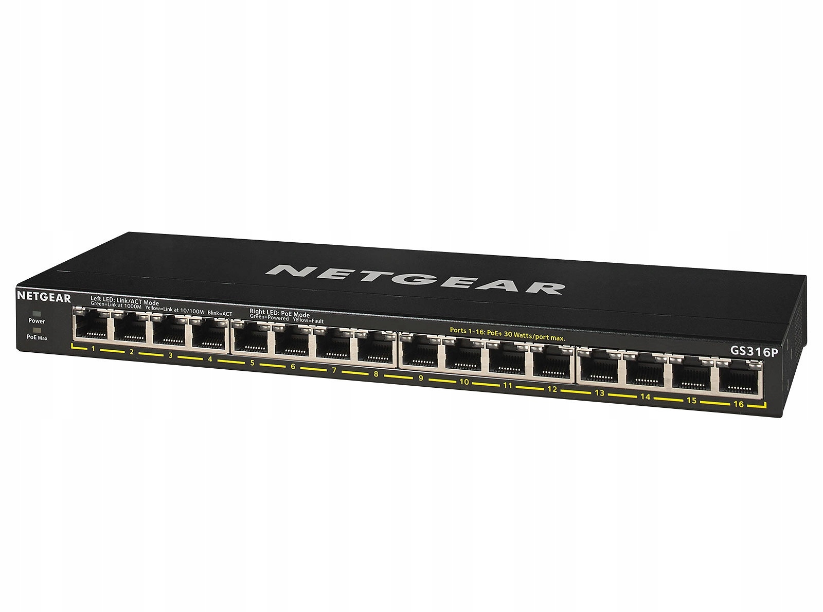 Netgear 16PT Ge Unmanaged Swch W/ Poe/ Poe+ GS316P-100EUS