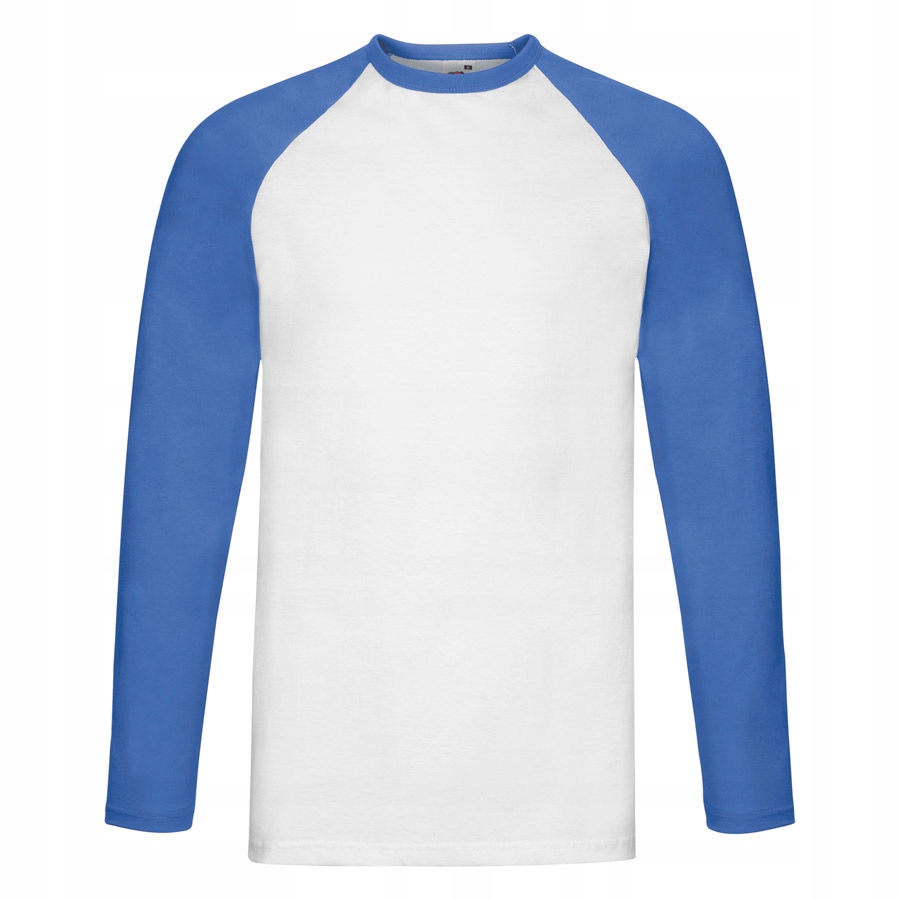 

Koszulka męska dł.rękaw Baseball biały/c.nieb 3XL