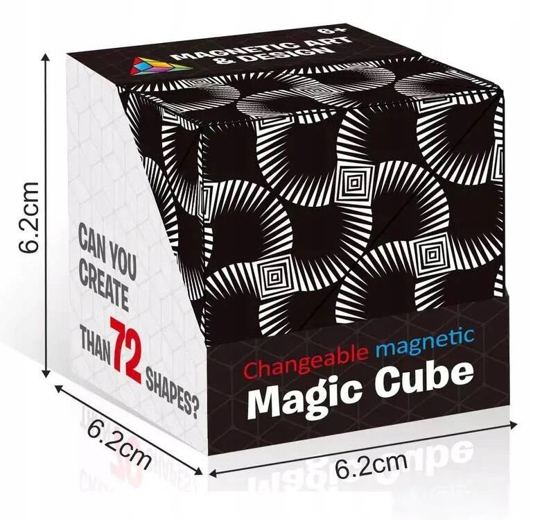 Fidget Cube Magic Cube Antistresová kostka Destresující magnetická Výška produktu 6 cm