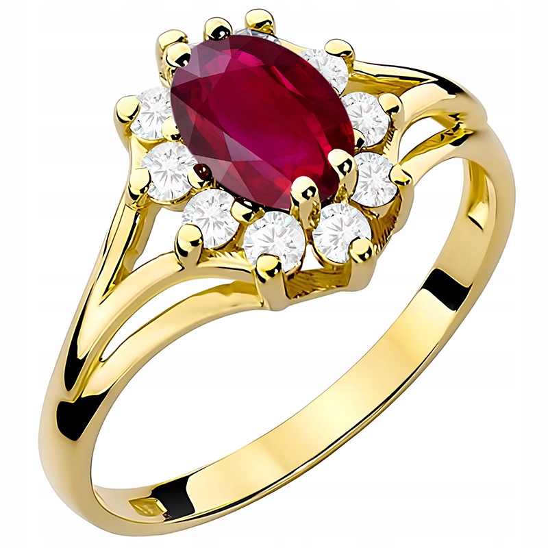 Prstýnek s Rubínem 1,00 ct Brilianty